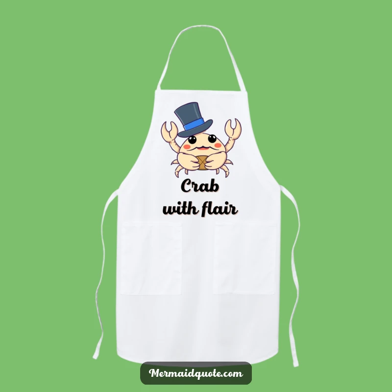 Funny Crab Chef Apron: Top Hat Treasure Cook's Gift for Kitchen Fun