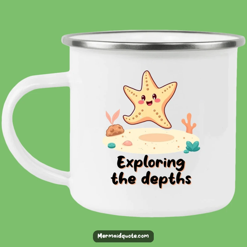 Funny Starfish Cartwheel Camping Mug: Ocean Adventure, Outdoor Funny Gift