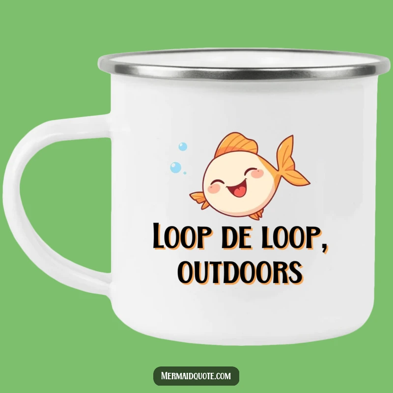 Funny Laughing Fish Camping Mug - Adventure-Ready & Full of Giggles!