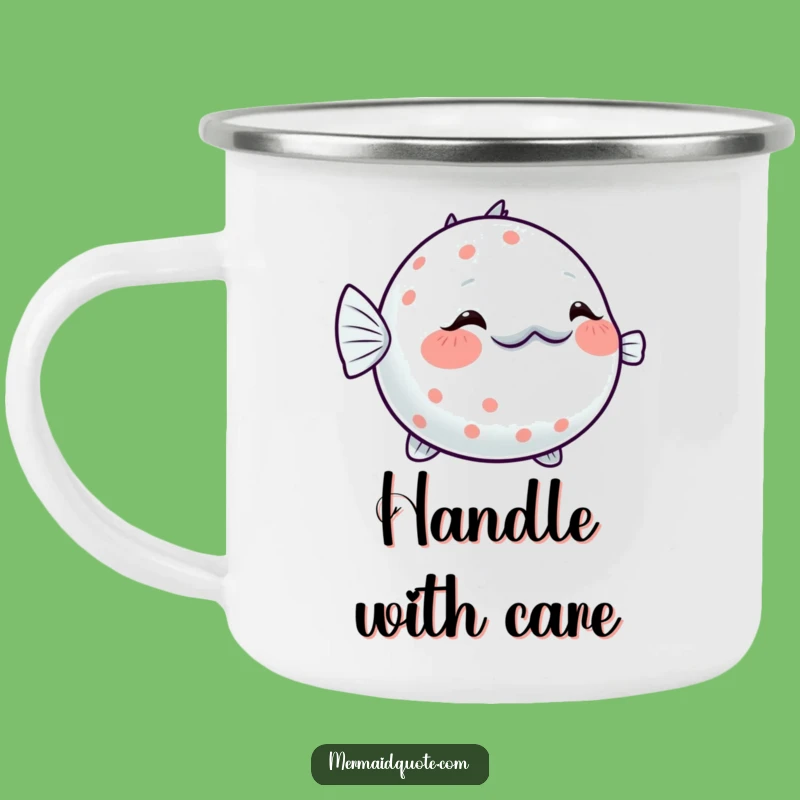 Funny Pufferfish Camping Mug: Sweet Adventures, a Rugged Funny Gift!
