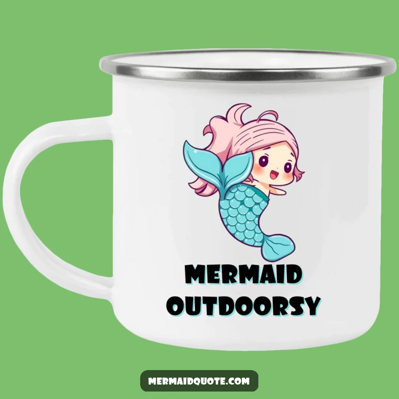 Funny Mermaid Tail Camping Mug: Enchanting Adventure with Joyful Swish Gift
