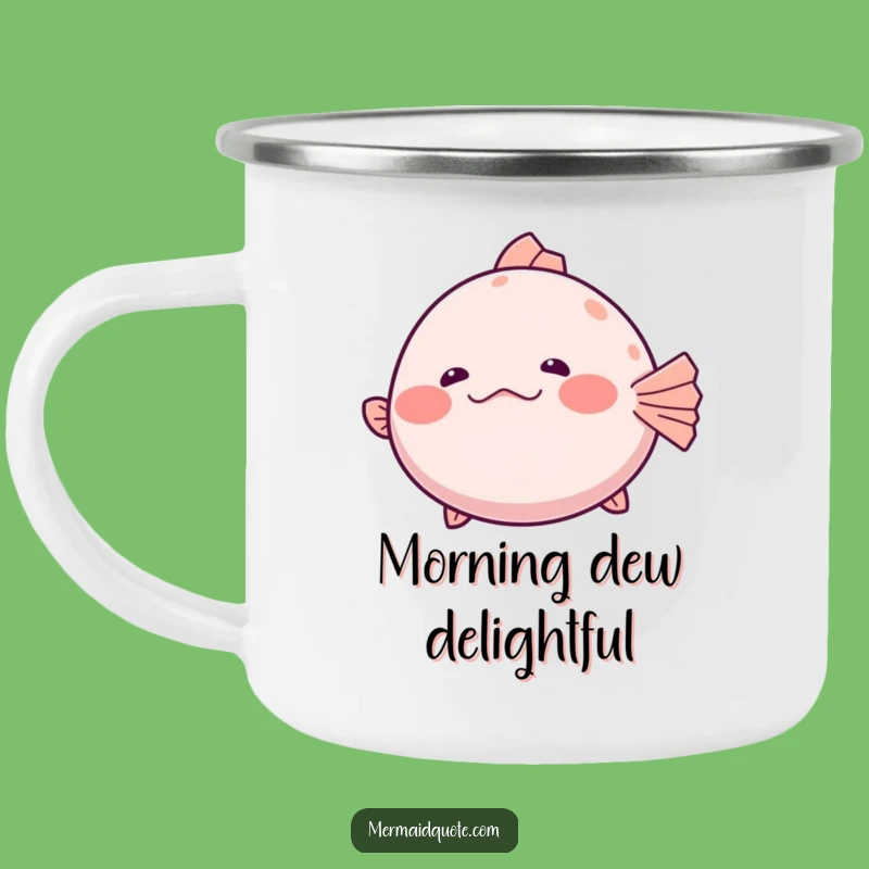 Funny Pufferfish Camping Mug: Embrace Shyness by the Campfire!