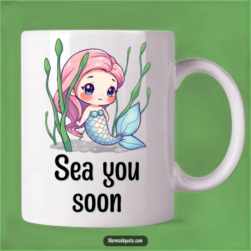 Funny Mermaid Seaweed Mug: Curious Ocean Dweller, Perfect Funny Gift