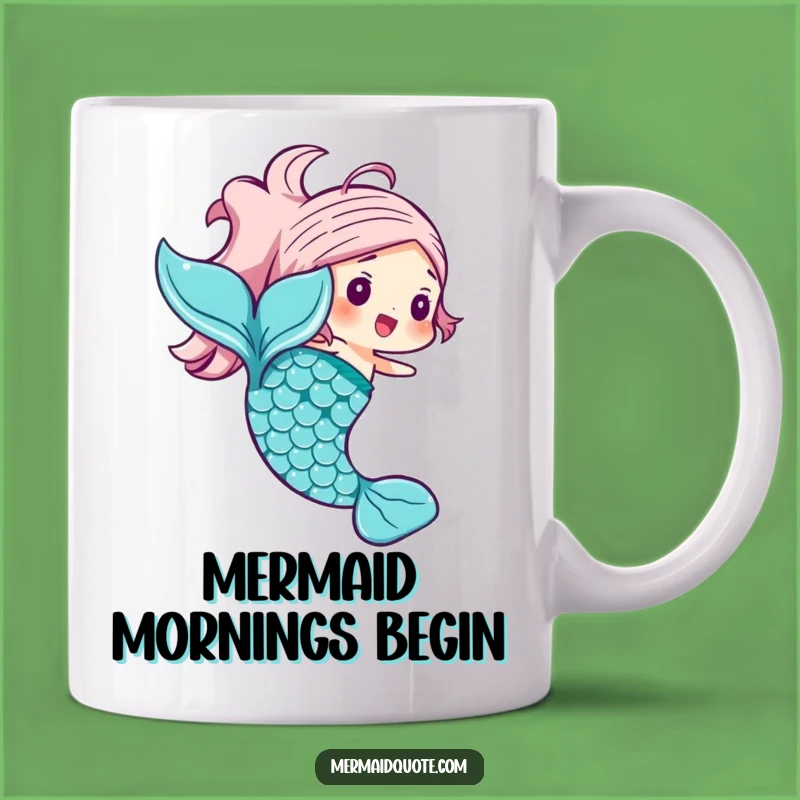Funny Mermaid Tail Mug: Joyful Shimmering Scales Gift for Fantasy Lovers