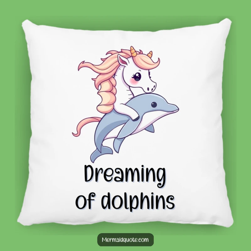 Funny Seahorse Dolphin Ride Pillow: Cute Ocean Decor, Perfect Funny Gift