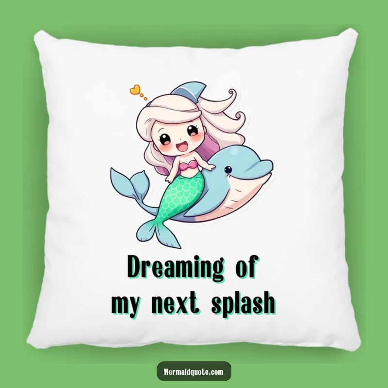Funny Mermaid Dolphin Ride Pillow - Comfy & Hilarious Home Decor Gift