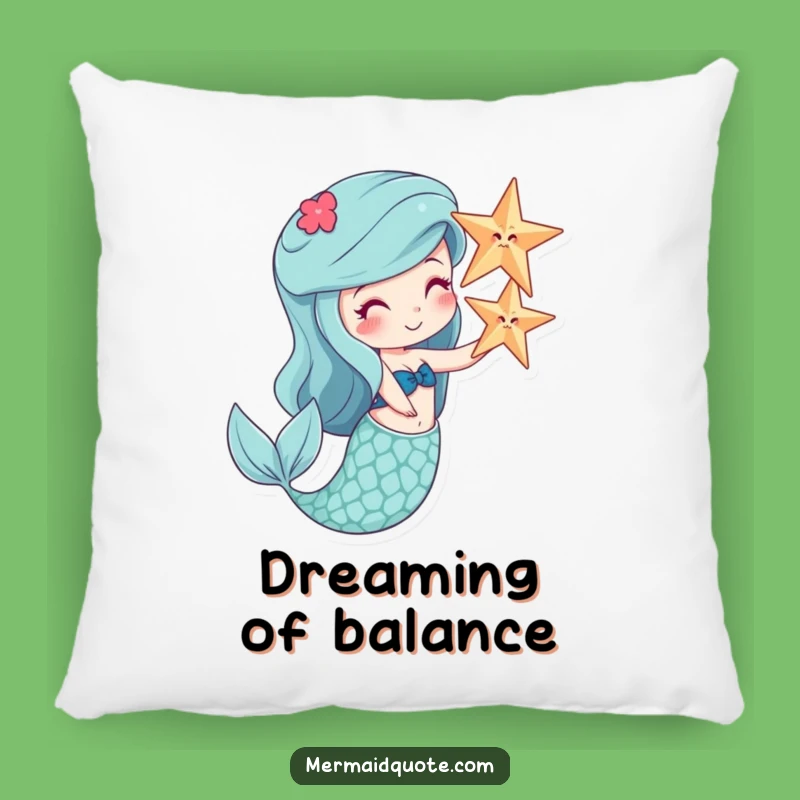 Funny Mermaid Starfish Balance Pillow - Comfy & Hilarious Home Decor Gift