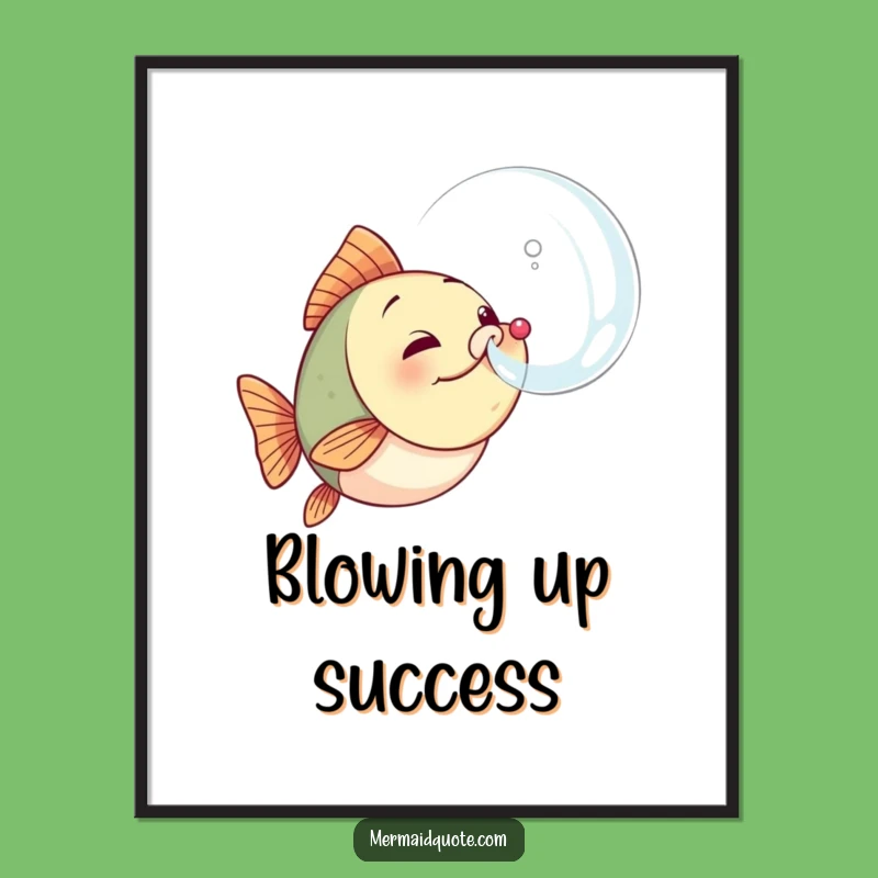 Funny Determined Fish Digital Print - Instant Motivational Art