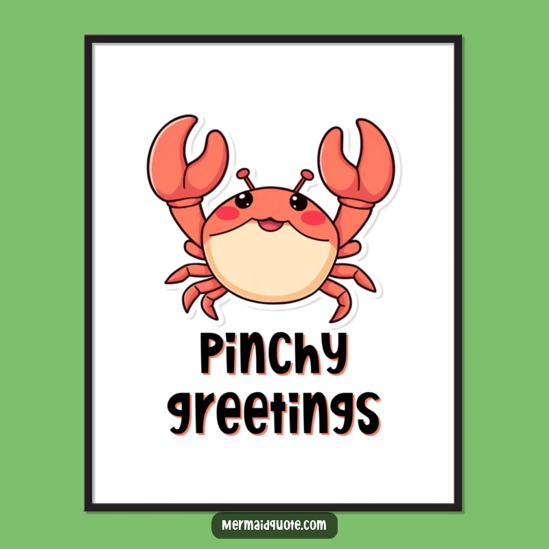 Funny Crab Claws Digital Print: Instant Beach Cheer, Perfect Funny Gift