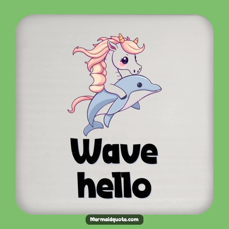 Funny Seahorse Dolphin Ride Coaster Set: Cute Table Protection, Perfect Funny Gift