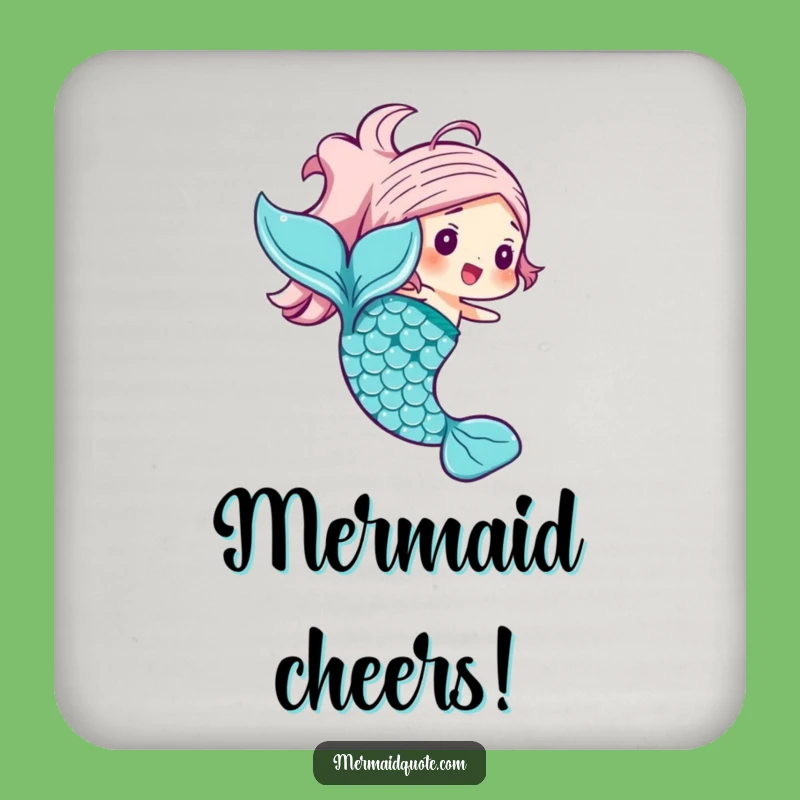Funny Mermaid Tail Coaster Set: Protect Surfaces with Joyful Shimmer Gift