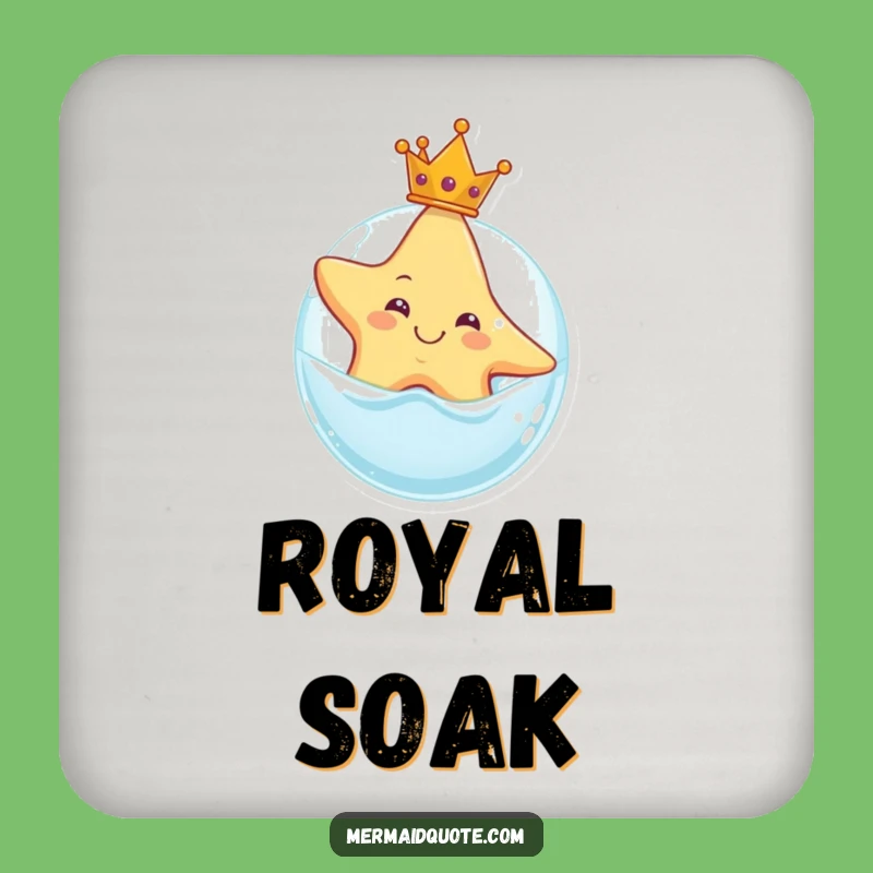 Funny Starfish Crown Bubble Coaster Set: Royal Table Protection, Perfect Funny Gift