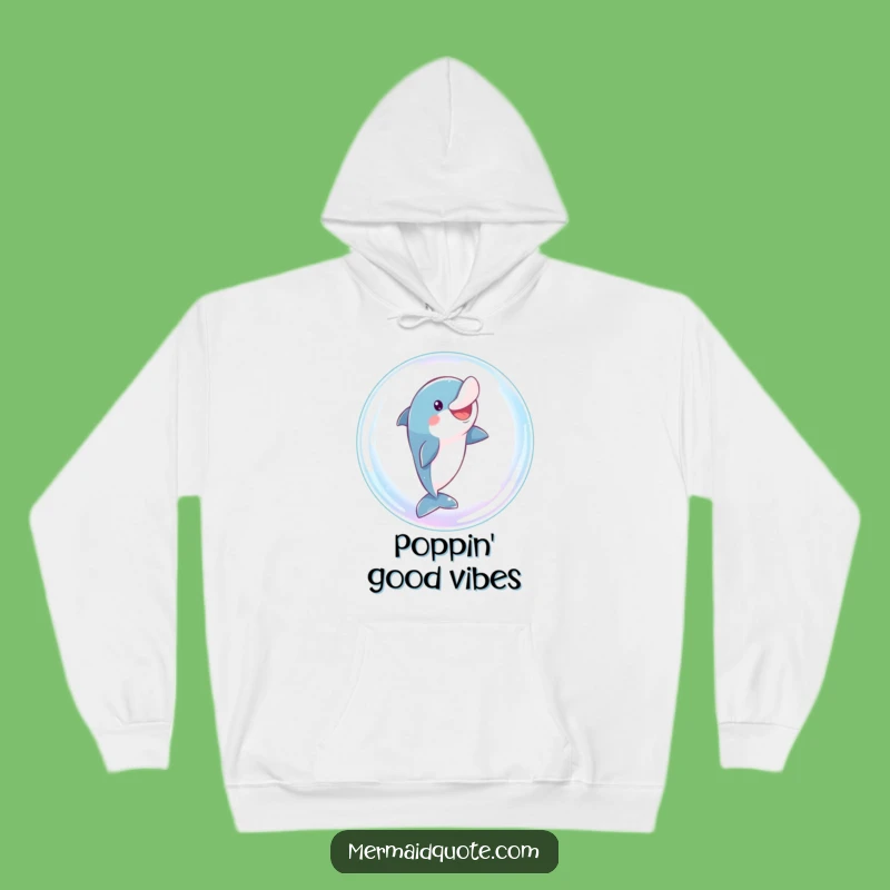 Cozy Funny Dolphin Bubble Leap Hoodie: Warm and Whimsical Ocean Gift