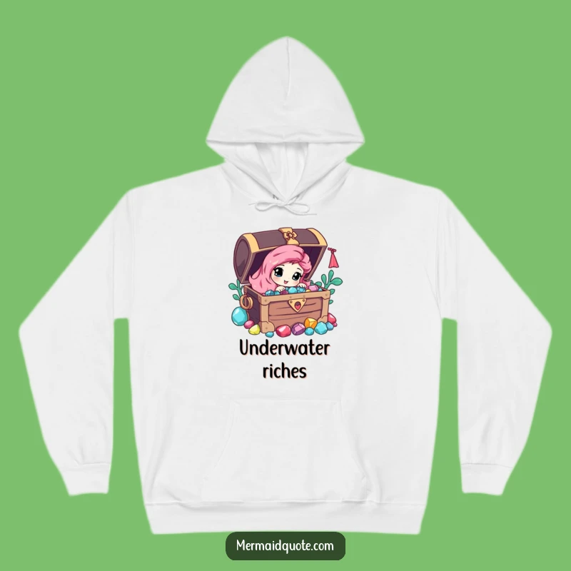 Funny Cozy Mermaid Hoodie: Hidden Treasures, a Magical Funny Gift!