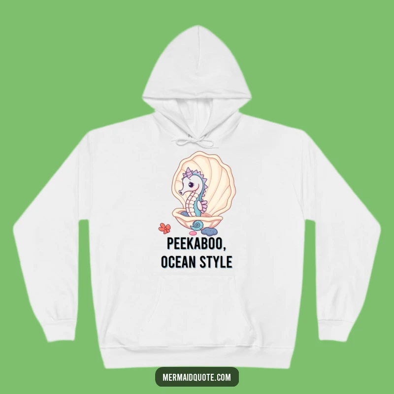 Funny Seahorse Clam Hoodie: Cozy Up with Ocean Secrets