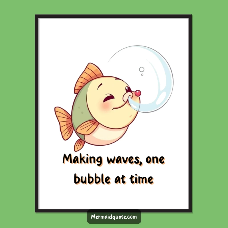 Free Printable Fish Wall Art: Triumphant Bubble Decor Downloadable Funny Gift