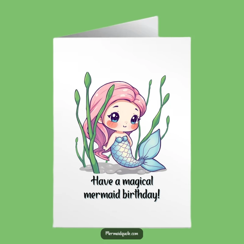 Free Printable Birthday Card: Mermaid Peek Funny Downloadable Gift