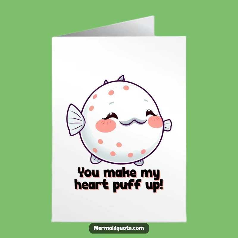 Free Printable Pufferfish Birthday Card - Shy Blush Greeting Download