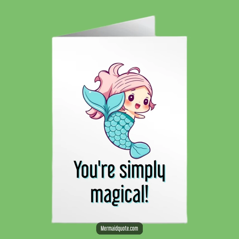 Free Printable Mermaid Tail Congrats Card: Shimmering Scales for a Splashy Downloadable Gift