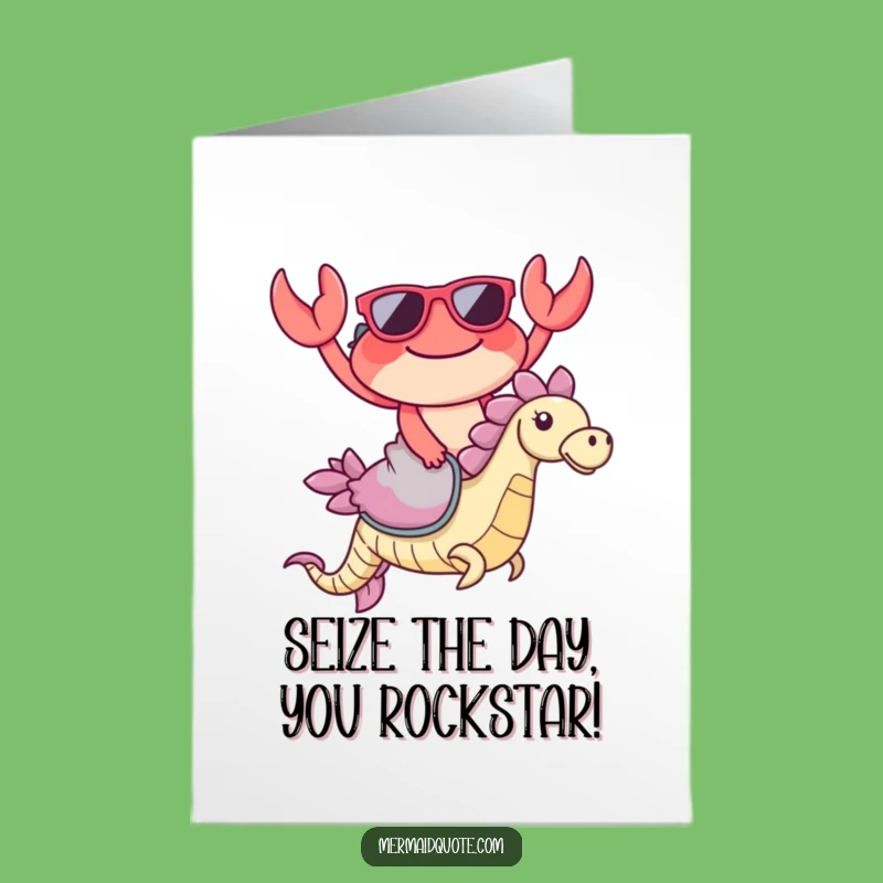 Free Printable Crab & Seahorse Congrats Card - Hilarious Ocean Celebration Download