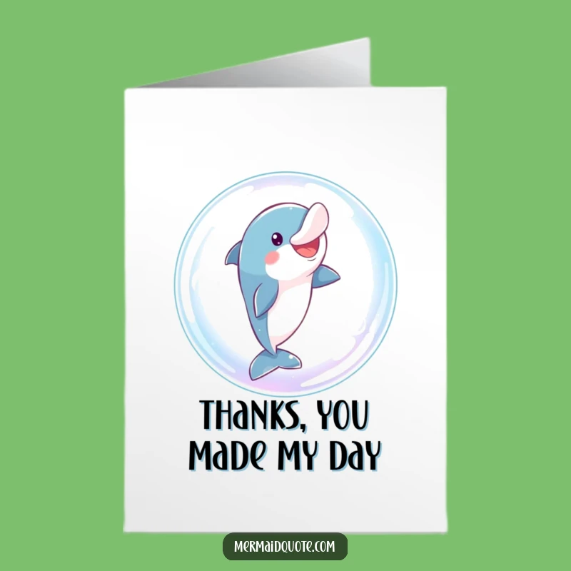 Free Printable Dolphin Thank You Card: Bubble Leap for a Fun Downloadable Gift
