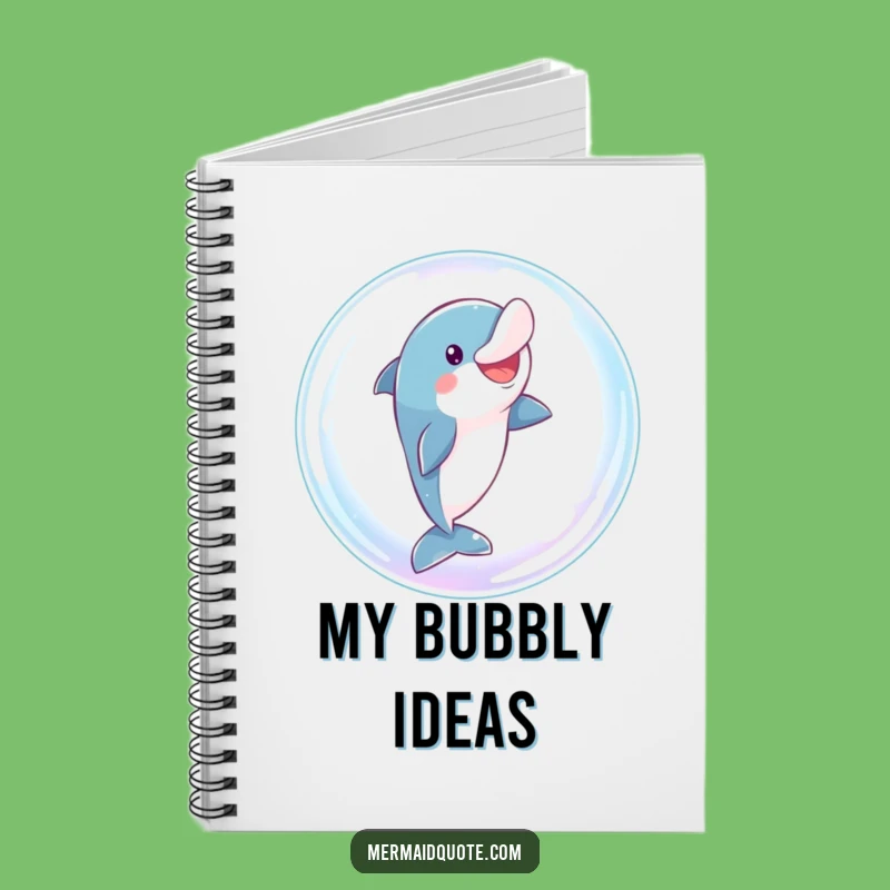 Funny Dolphin Bubble Leap Notebook: Jot Down Ideas with Playful Style Gift
