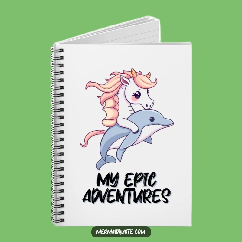 Funny Seahorse Dolphin Ride Notebook: Cute Stationery, Perfect Funny Gift