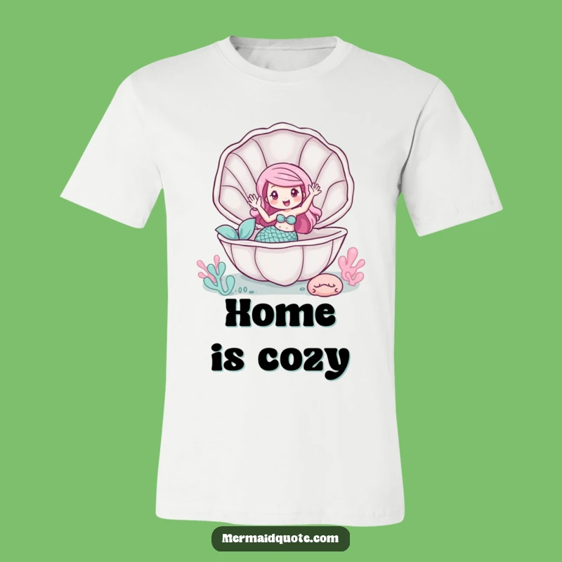 Funny Mermaid Clam Wave Tee - Whimsical Ocean Greeting Shirt Gift