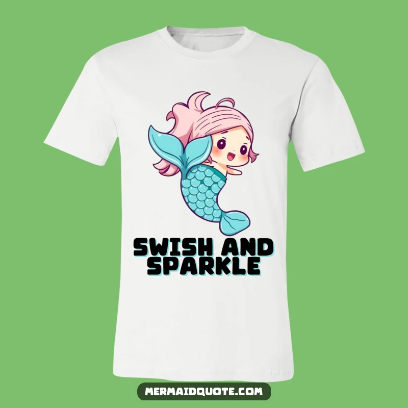 Funny Mermaid Tail T-Shirt: Joyful Swish and Shimmering Scales Gift
