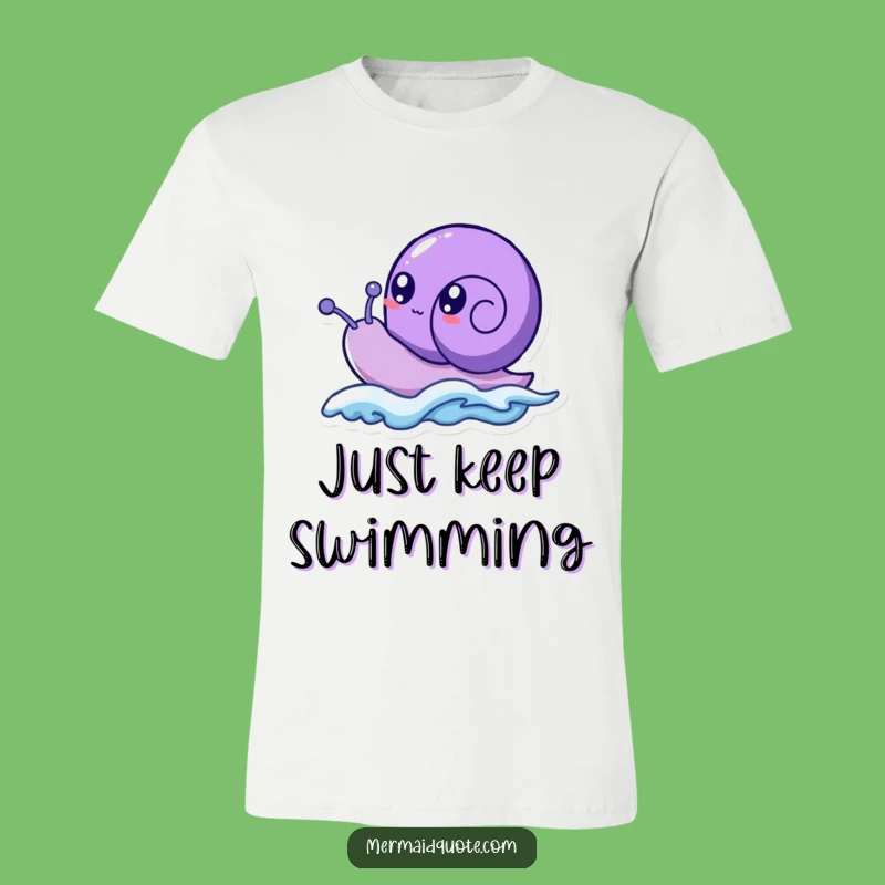 Funny Purple Sea Snail T-Shirt - Bubbly Eyes Wave Rider Tee, Cool Funny Gift