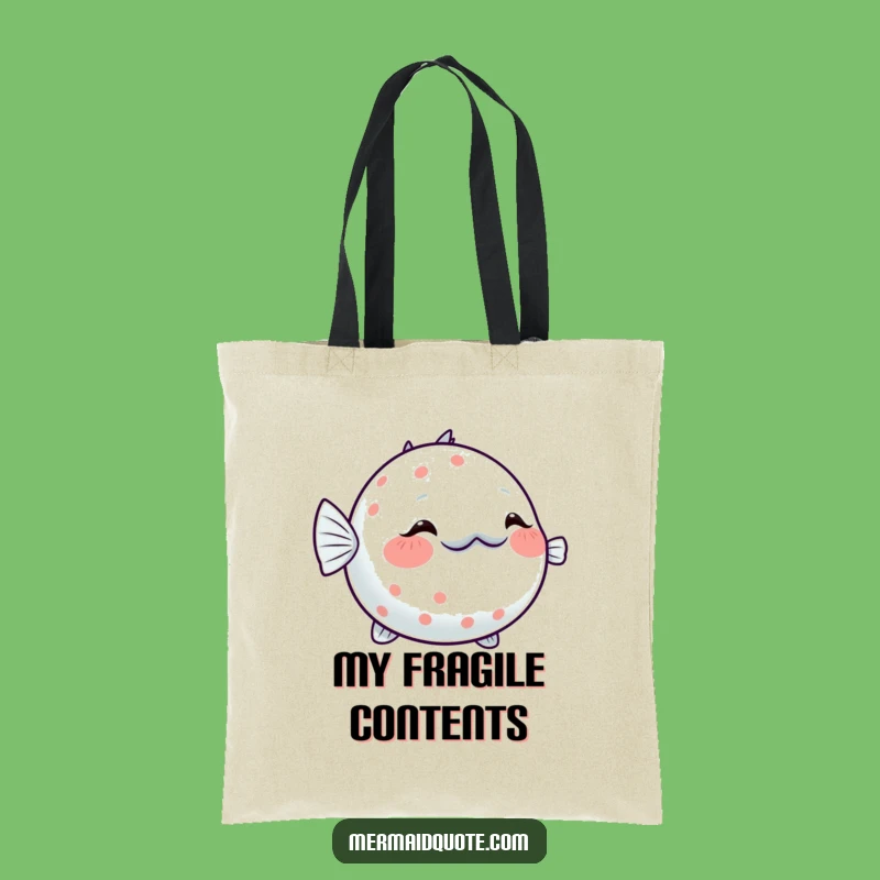 Funny Pufferfish Tote Bag: Carry Charm Everywhere, a Sweet Funny Gift!