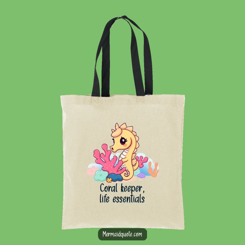 Funny Seahorse Carry-All Tote: Your Hilarious Ocean Companion Bag